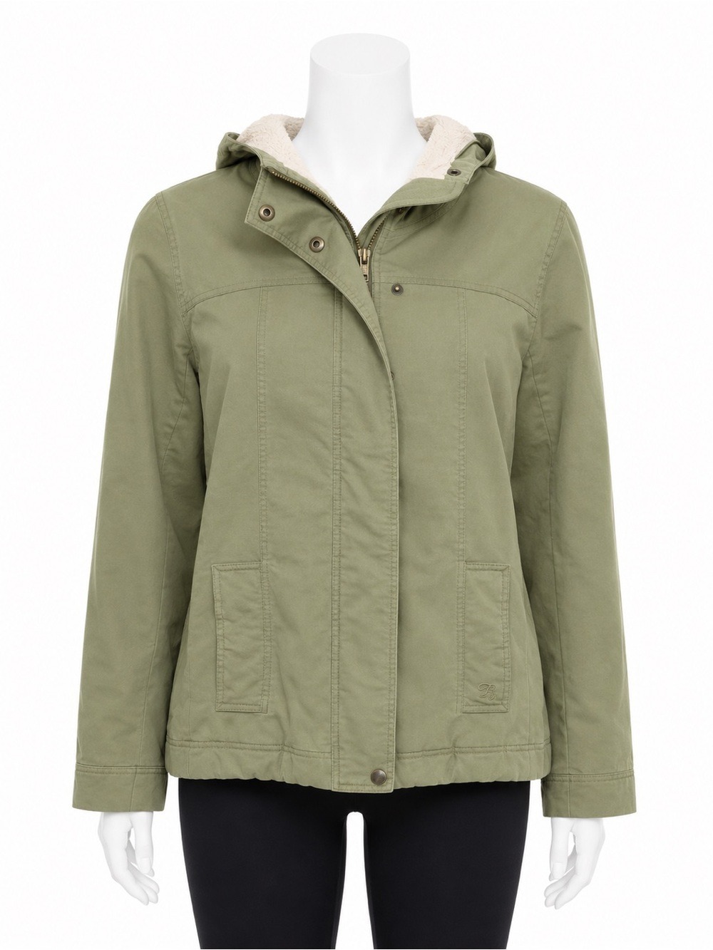 Talula Babaton Aritzia Faux Fur Lined Military Parka Jacket Olive Green L